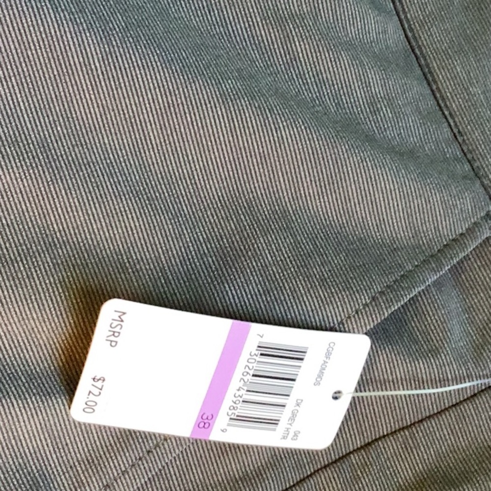 Callaway Stretch Shorts Flex Fabric Opti-Dri Mens 38 Micro Stripe Grey NWT $27